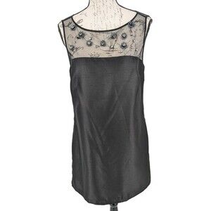 Pearl Georgina Chapman of Marchesa Dress Size 8 Black Embellished